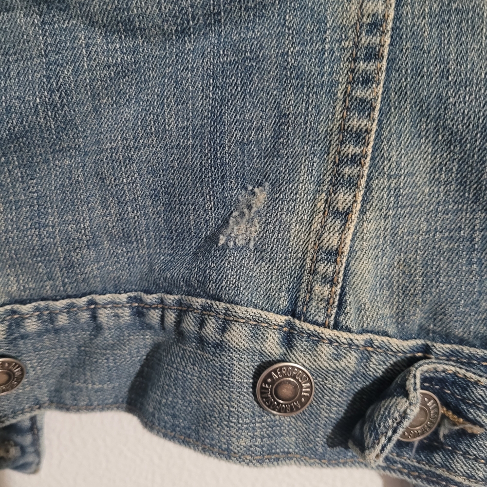 Aeropostle distressed denim jacket size xs - Picture 6 of 8